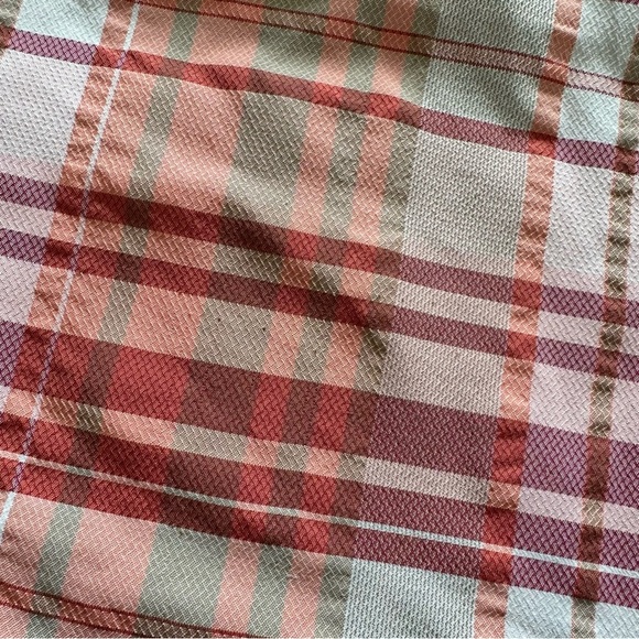 Eddie Bauer Mens Shirt XL Tall Orange Plaid Short Sleeve Performance Pocket Hike - Picture 11 of 11